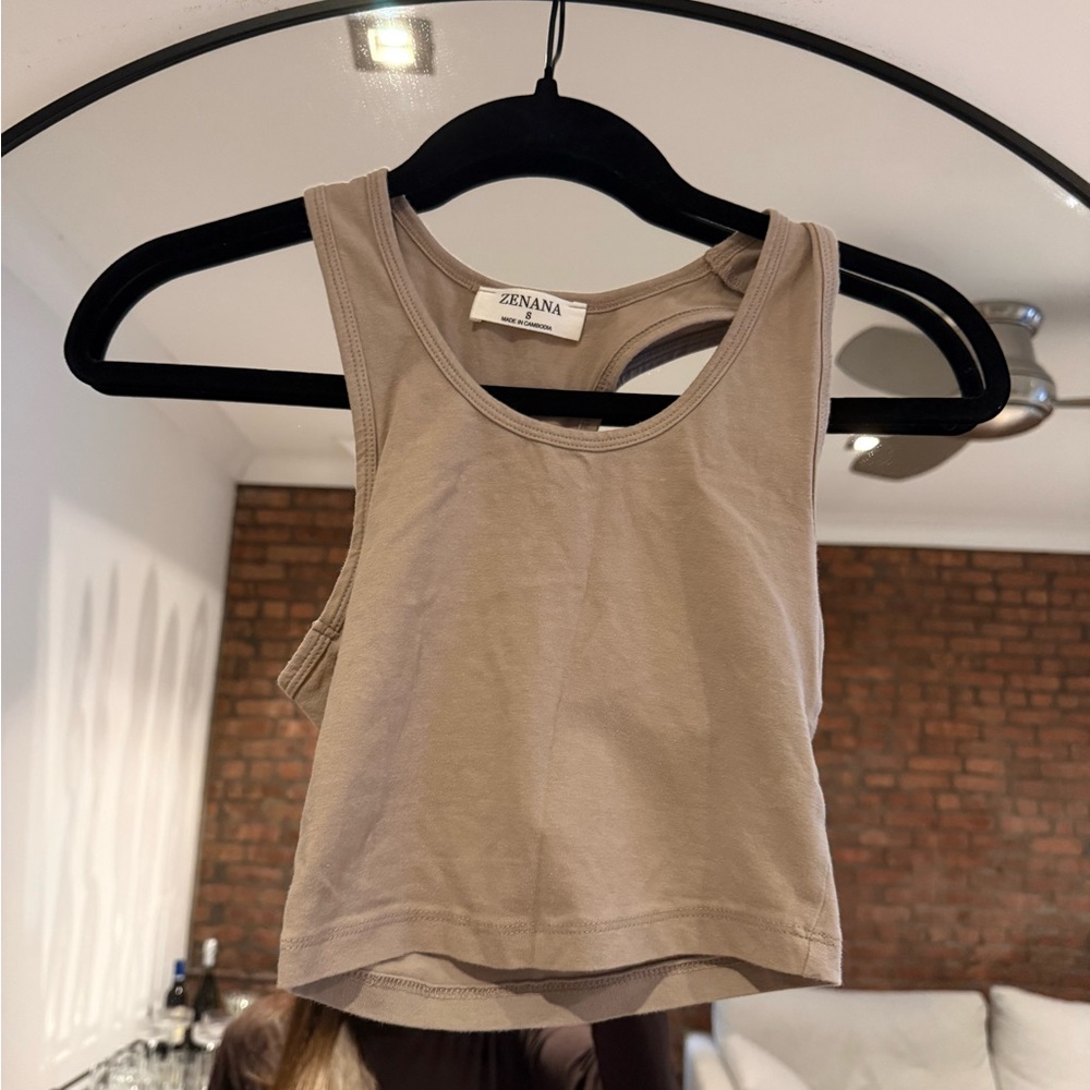 Women's Tan Crop Top